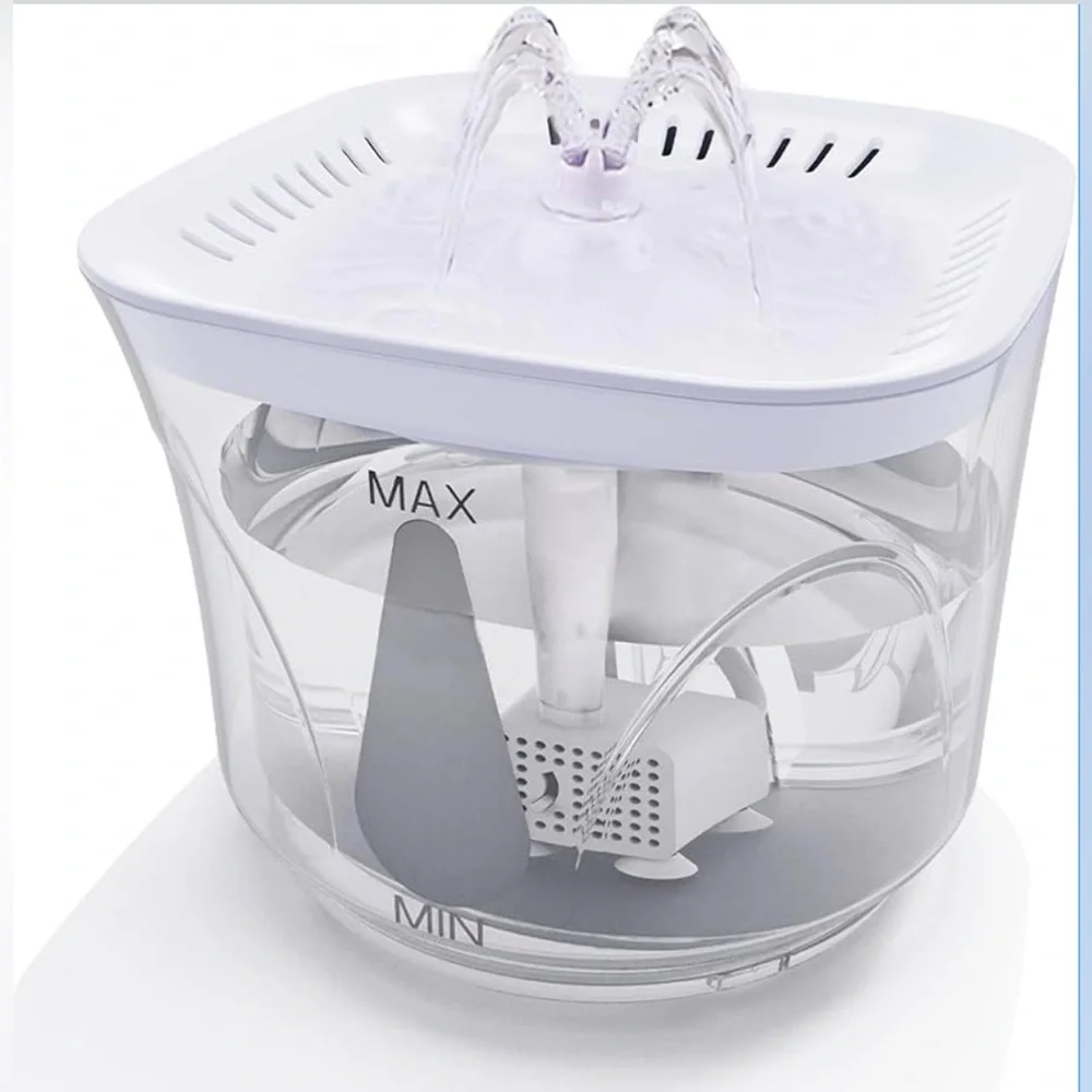 Cat Water Fountain - Ultra Silent Pet Drinking Fountain for Cats and Small Dogs
